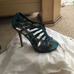 Elegant Blue Strappy Heels